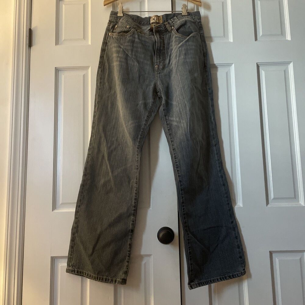 Vintage PX Jeans Men's 34 Relaxed Straight Leg Y2K Light Wash Denim 100% Cotton